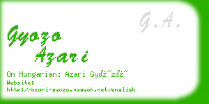 gyozo azari business card